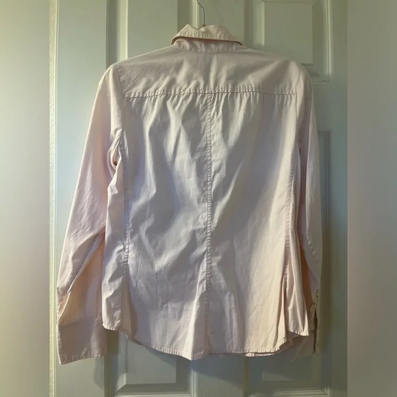 gap and ann taylor women’s pink & gray button down long sleeve blouses LOT OF 2 - Picture 5 of 5